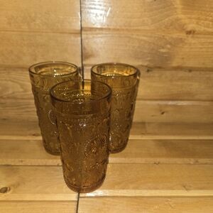 Amber Glass Tumbler Set